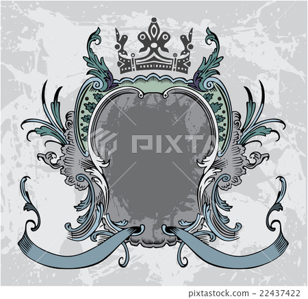 Decorative frame with crown - Stock Illustration [22437422] - PIXTA