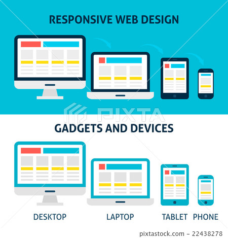 Responsive Web Design Gadgets Flat Concept Responsive Web Design Gadgets Flat Concept 22438278