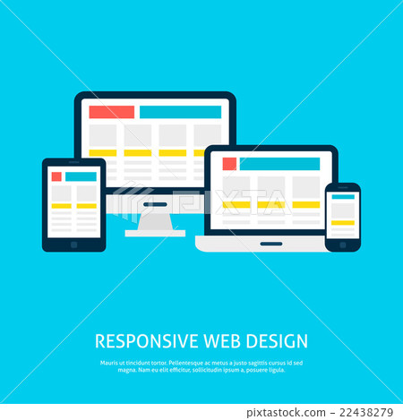 Responsive Web Design Gadgets Flat Concept Responsive Web Design Gadgets Flat Concept 22438279