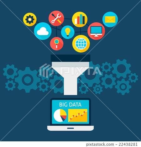 Sales Funnel Big Data Flat Concept 22438281