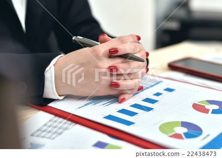 accountant woman siting in office accountant woman siting in office 22438473