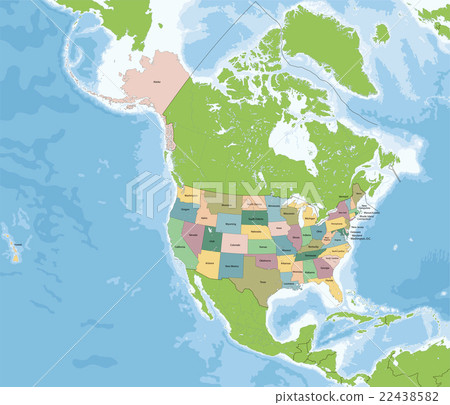 The United States of America map The United States of America map 22438582