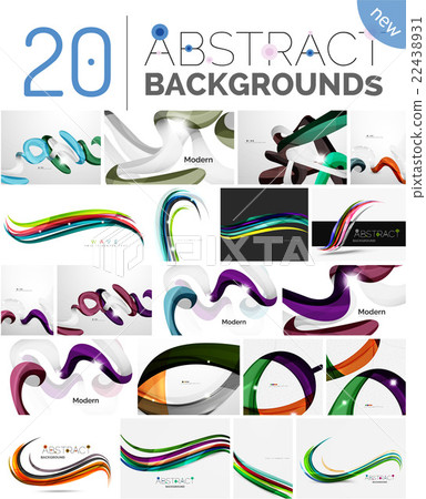 Pack of vector abstract backgrounds - Stock Illustration [22438931] - PIXTA