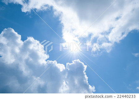 Sun between the clouds against the sky. 22440233