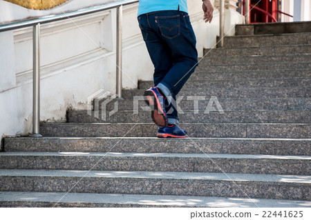 Motion blur of people down Stairs and ramp Motion blur of people down Stairs and ramp 22441625