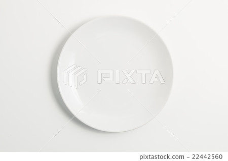white circle plate isolated on white background 22442560