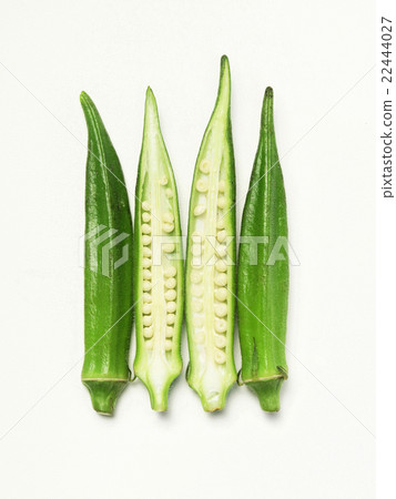 秋葵的橫截面和表面外觀 22444027