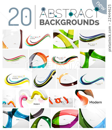 Pack of vector abstract backgrounds - Stock Illustration [22444625] - PIXTA