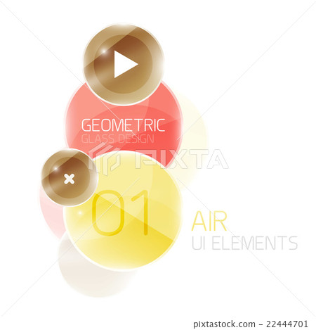Colorful glass circles composition Colorful glass circles composition 22444701