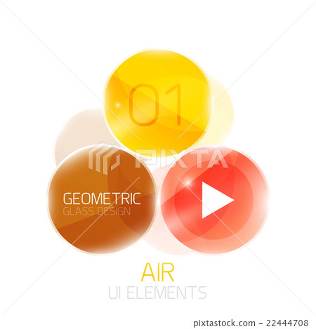 Colorful glass circles composition 22444708