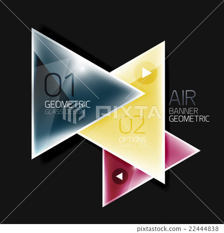 Shiny glass triangle web box 22444838