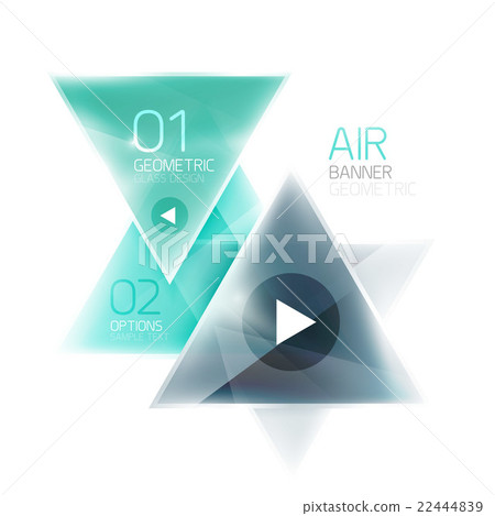 Shiny glass triangle web box 22444839