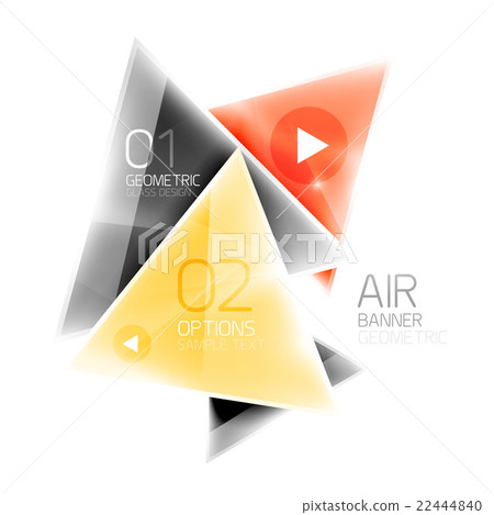 Shiny glass triangle web box 22444840