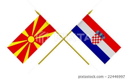 Flags, Croatia and Macedonia - Stock Illustration [22446997] - PIXTA