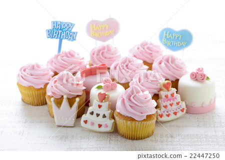 Cupcake Birthday Stock Photo 22447250 Pixta