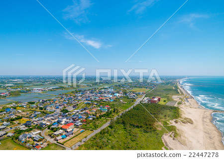 Aerial view near Nobehama beach in Sosa city 22447278