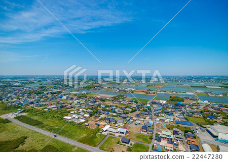 Aerial view near Imaizumi beach in Sosa city Aerial view near Imaizumi beach in Sosa city 22447280