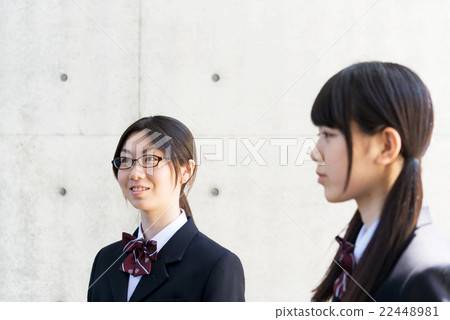 School girls' high school students after school School girls' high school students after school 22448981
