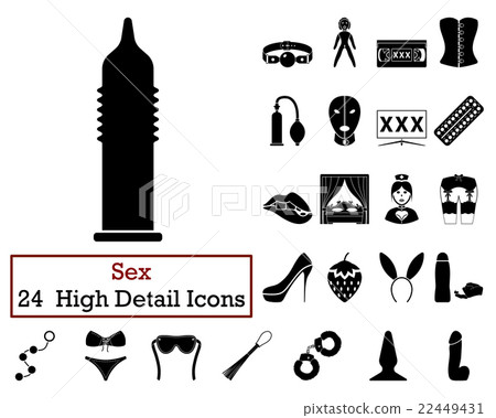 Set of 24 Sex Icons 22449431