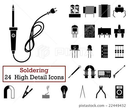 Set of 24 Soldering Icons 22449432