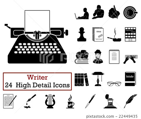 Set of 24 Writer Icons 22449435