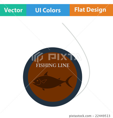 Flat design icon of fishing line - Stock Illustration [22449513] - PIXTA