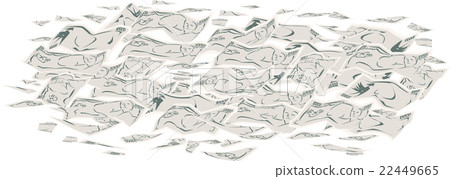 Abandoned banknotes _ Illustration 22449665