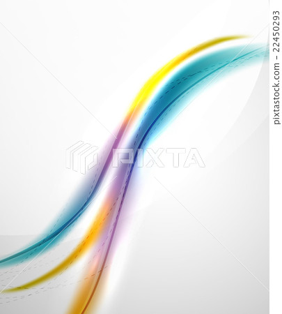 Rainbow color glossy silk elegant wave 22450293