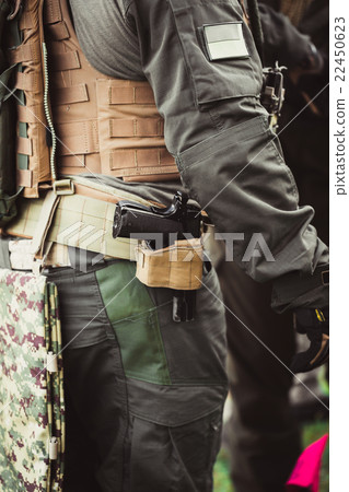 men in military uniform with weapon men in military uniform with weapon 22450623