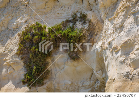 Rocky coast formed by sandy sediments. Rocky coast formed by sandy sediments. 22450707