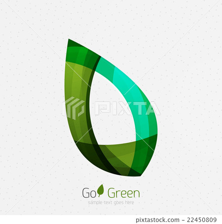 Green concept, geometric design eco leaf 22450809