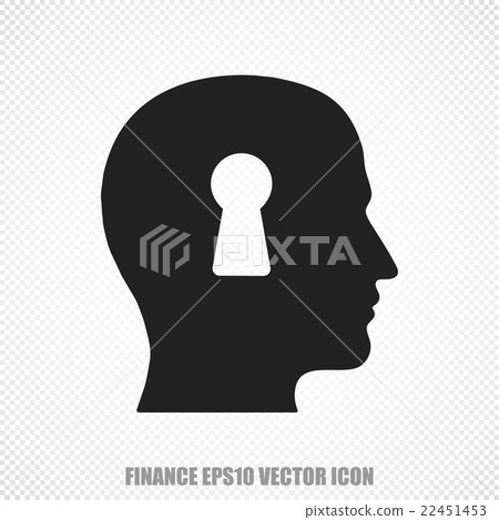Business vector Head With Keyhole icon. Modern 22451453
