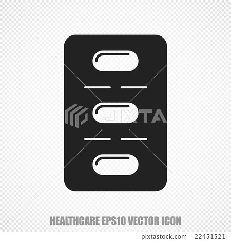 Health vector Pills Blister icon. Modern flat 22451521
