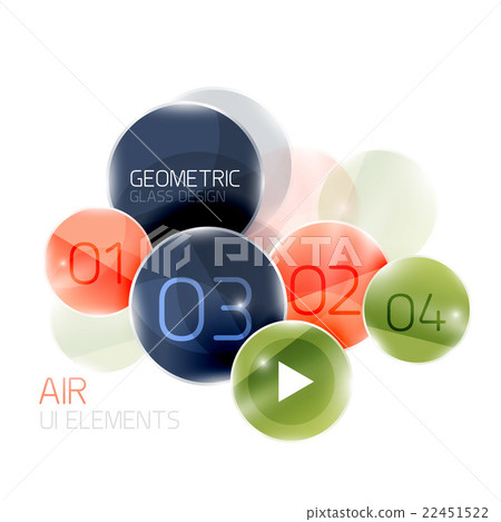 Colorful glass circles composition 22451522