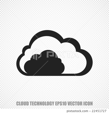 Cloud technology vector Cloud icon. Modern flat - Stock Illustration ...