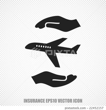 Insurance vector Airplane And Palm icon. Modern Insurance vector Airplane And Palm icon. Modern 22452157