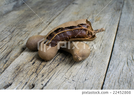 tamarind on grunge wooden background 22452808