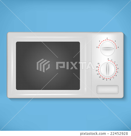 Isolated white microwave Isolated white microwave 22452928