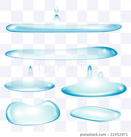 Flatten water drops set Flatten water drops set 22452971