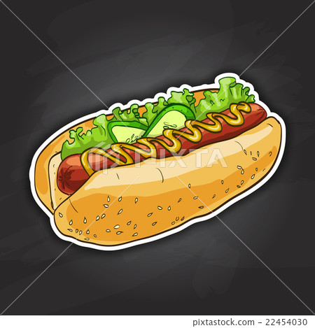hot dog, color picture hot dog, color picture 22454030