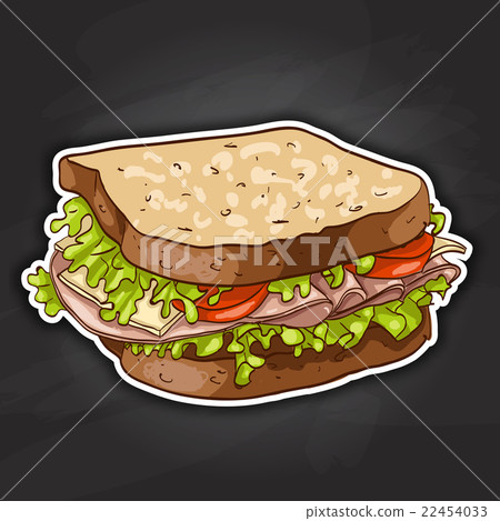 sandwich, color picture sticker sandwich, color picture sticker 22454033