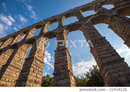 Ancient roman aqueduct in Segovia, Spain 22454226