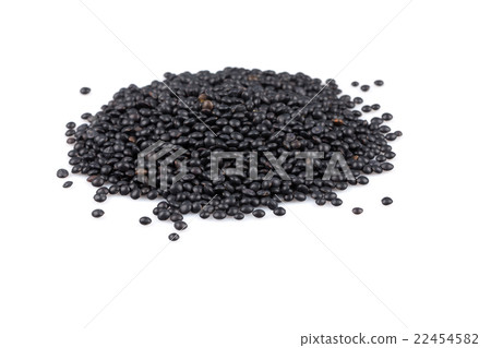 Beluga. Black lentil on white 22454582