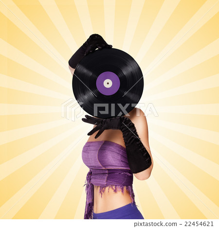 Behind purple vinyl. 22454621