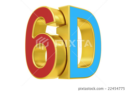 6D logo, 3D rendering 22454775