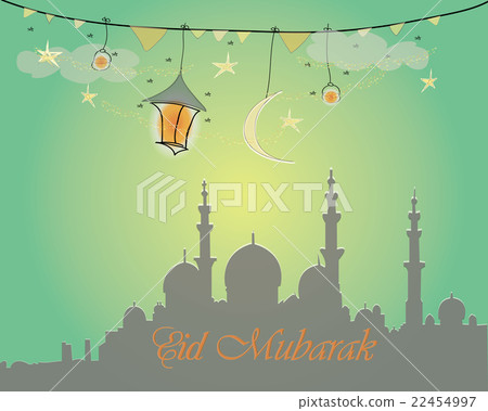 Creative greeting card design for holy month of Creative greeting card design for holy month of 22454997
