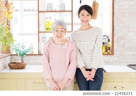 A family to relax in the kitchen 22456231