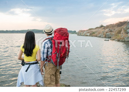 Travelling couple Travelling couple 22457299