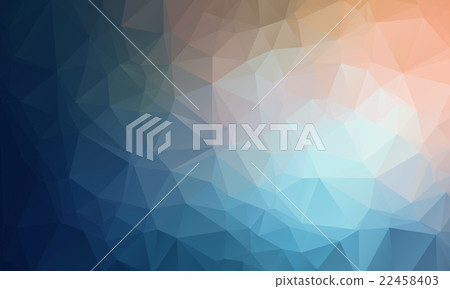 Geometrical polygon blue to peach background Geometrical polygon blue to peach background 22458403