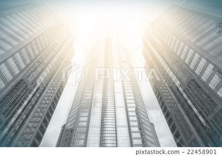 Modern business building glass of skyscrapers, Business concept of architecture 22458901